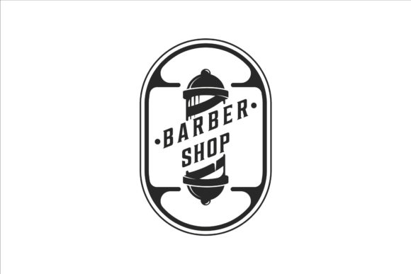 Barber Shop Logo Vintage Vector Design