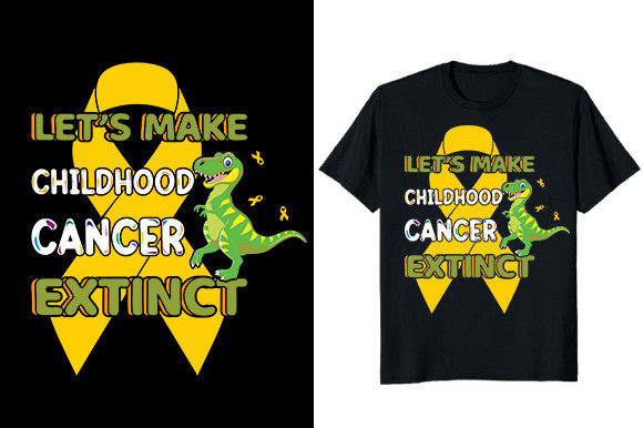 Childhood Cancer Extinct Dinosaur Tshirt