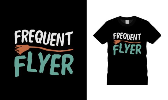 Frequent Flyer Halloween T-shirt Design