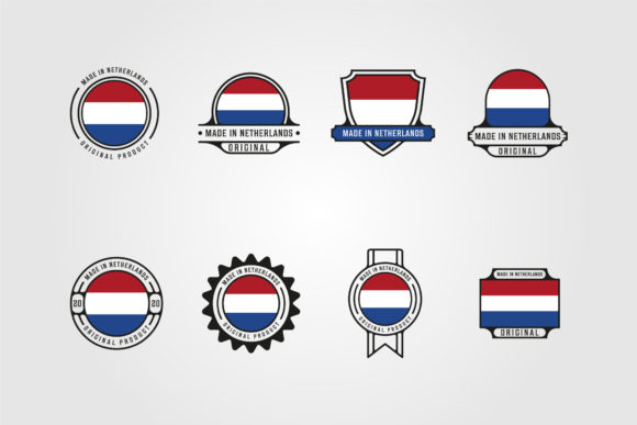 Set of Made in Netherlands or Holland