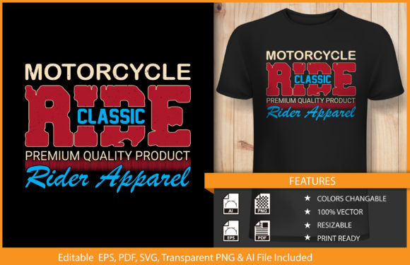 T-shirt Design Motorcycle Ride Classic