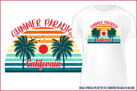 T-shirt Design Summer Paradise