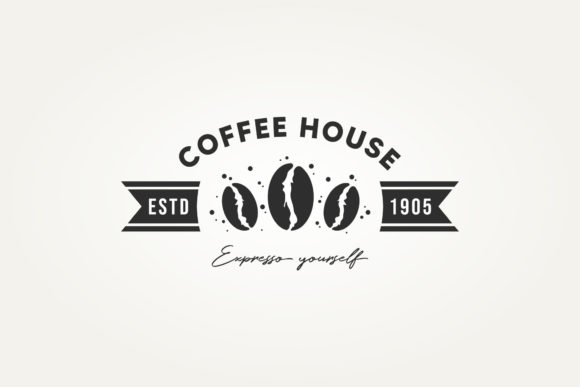 Vintage Coffee House Logo Vector Design