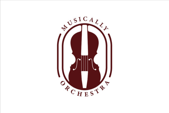 Violin or Cello Logo Vintage Vector