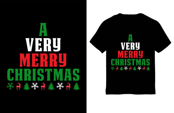 Winter T-shirt Design, a Very Merry Chr